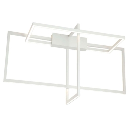 Φωτιστικό Οροφής - Πλαφονιέρα 2078 Led 3000K 60W 93cmx53,5cm Sandy White Αλουμίνιο,Ακρυλικό