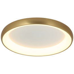 Φωτιστικό Οροφής - Πλαφονιέρα 2050 Led 3000K 50W Φ60cm Brushed Gold Matt Αλουμίνιο,Ακρυλικό