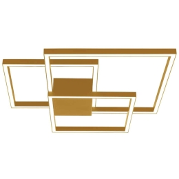 Φωτιστικό Οροφής - Πλαφονιέρα 2025 Led  3000K 42W Gold Matt Αλουμίνιο,Ακρυλικό