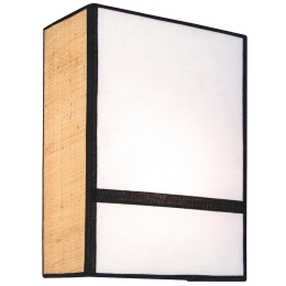 Φωτιστικό Τοίχου - Απλίκα 20356 1xE27 Max 25W Natural - White - Black Μέταλλο,Ύφασμα