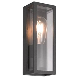 Φωτιστικό Τοίχου - Απλίκα E201 1xE27 Led Max 15W Sandy Black