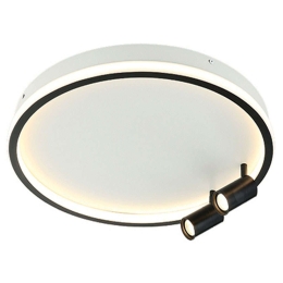 Φωτιστικό Οροφής - Πλαφονιέρα 22014 Φ50,6x15cm Dim Led 6700Lm 71W 3000K Black-White