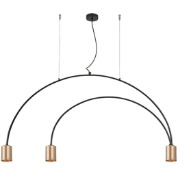 Φωτιστικό Οροφής 22226 100x6x60cm 3xGU10 25W Black-Gold