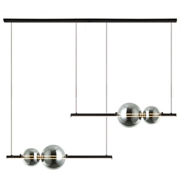 Φωτιστικό Οροφής - Ράγα 22234 105x15x100cm Dim Led 2600Lm 22W 3000K Black-Smoke