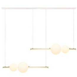 Φωτιστικό Οροφής - Ράγα 22235 105x15x100cm Dim Led 2600Lm 22W 3000K Gold-White
