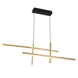 Φωτιστικό Οροφής 22022 119x6,5x150cm Dim Led 4403Lm 41W 3000K Gold-Black