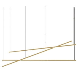 Φωτιστικό Οροφής - Ράγα 22238 180x67,5x45cm Led 5760Lm 64W 3000K Gold