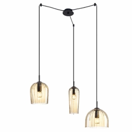 Φωτιστικό Οροφής 22154 80x80x130cm 3xE14 40W Black-Champagne
