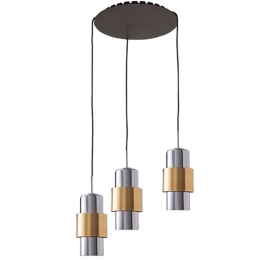 Φωτιστικό Οροφής 22144 45x45x150cm 3xE27 40W Gold-Chrome
