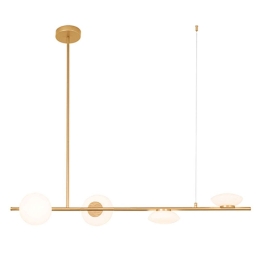 Φωτιστικό Οροφής 22062 111,5x14,5x37/67/97cm Led 2300Lm 28W 3000K Gold-White