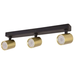 Φωτιστικό Οροφής - Σποτ S107 45x6x11,8cm 3xGU10 35W Black-Brass
