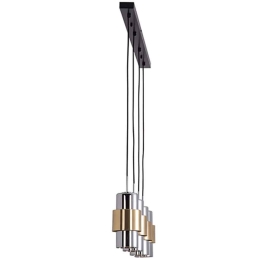 Φωτιστικό Οροφής - Ράγα 22143 105x13x140cm 4xE27 40W Gold-Chrome