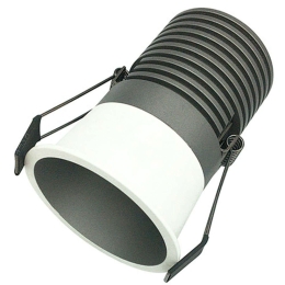 Σποτ Χωνευτό S093 Φ6x8,2cm Led 420Lm 6W 3000K White-Black Στρόγγυλο