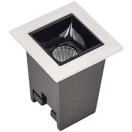 Σποτ Χωνευτό S084 4,5x4,5x5cm Led 150Lm 3W 3000K Black-White Τετράγωνο
