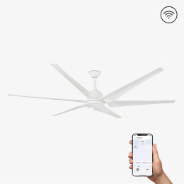Ανεμιστήρας Οροφής Cies 33512WPA Smart Fan Με Τηλεχειριστήριο D210cm White Faro Barcelona