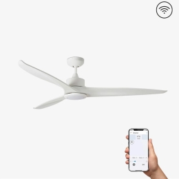 Ανεμιστήρας Οροφής Tonic 33551WP Smart Fan Με Φως Led 15W 3000K Και Τηλεχειριστήριο D152cm White Faro Barcelona