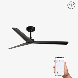Ανεμιστήρας Οροφής Milos 34100WP Smart Fan Με Τηλεχειριστήριο D132cm Black Faro Barcelona