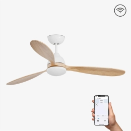 Ανεμιστήρας Οροφής Poros 33524WP Smart Fan Με Φως Led 15W 2700K Και Τηλεχειριστήριο D132cm White Faro Barcelona