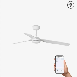 Ανεμιστήρας Οροφής Punt 33814WP Smart Fan Με Τηλεχειριστήριο D132cm White Faro Barcelona