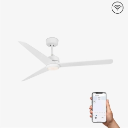 Ανεμιστήρας Οροφής Nuu 33722WP Smart Fan Με Φως Led 15W 3000K Και Τηλεχειριστήριο D132cm White Faro Barcelona