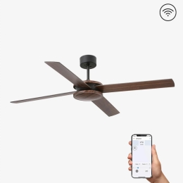 Ανεμιστήρας Οροφής Polea 33724WP Smart Fan D132cm Brown -Walnut Faro Barcelona