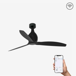 Ανεμιστήρας Οροφής Mini Eterfan 32030WP Smart Fan Με Τηλεχειριστήριο D128cm Matt Black Faro Barcelona