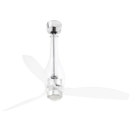 Ανεμιστήρας Οροφής Eterfan 33381 Με Φως Led 16W 3000K Με Τηλεχειριστήριο D128cm Shiny Chrome Faro Barcelona