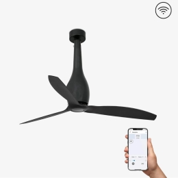 Ανεμιστήρας Οροφής Eterfan 32006WP Smart Fan Με Τηλεχειριστήριο D128cm Matt Black Faro Barcelona