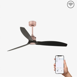 Ανεμιστήρας Οροφής Justfan 33418WP Smart Fan Με Τηλεχειριστήριο D128cm Copper-Black Faro Barcelona