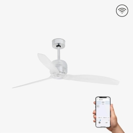 Ανεμιστήρας Οροφής Decofan 33394DWP Smart Fan Με Τηλεχειριστήριο D128cm Chrome Faro Barcelona