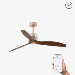 Ανεμιστήρας Οροφής Decofan 33399DWP Smart Fan Με Τηλεχειριστήριο D128cm Old Copper - Walnut Faro Barcelona