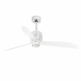 Ανεμιστήρας Οροφής Decofan 33394D-9 Με Φως Led 16W 3000K Και Τηλεχειριστήριο D128cm Chrome Faro Barcelona