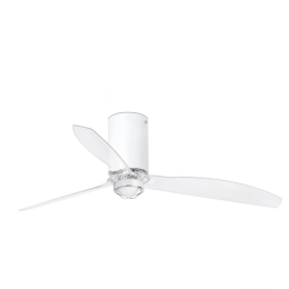 Ανεμιστήρας Οροφής Mini Tube 32039-9 Με Φως Led 16W 3000K Και Τηλεχειριστήριο D128cm Matt White Faro Barcelona