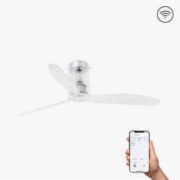 Ανεμιστήρας Οροφής Mini Tube 33393WP Smart Fan Με Τηλεχειριστήριο D128cm Chrome Faro Barcelona