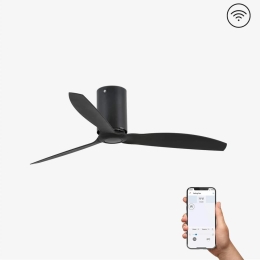 Ανεμιστήρας Οροφής Mini Tube 32043WP Smart Fan Με Τηλεχειριστήριο D128cm Matt Black Faro Barcelona