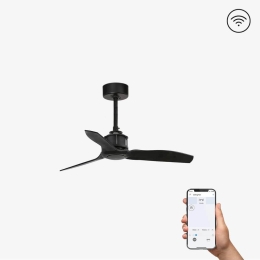 Ανεμιστήρας Οροφής Justfan XS 33424WP Smart Fan Με Τηλεχειριστήριο D81cm Black Faro Barcelona