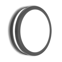 Φωτιστικό Τοίχου - Οροφής Titan Round Medium 6336201118 IP54 E27 9,5x26x26cm Dark Grey Lutec
