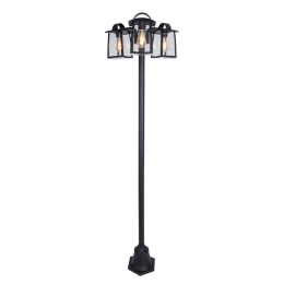 Φωτιστικό Δαπέδου Kelsey 7273606012 IP44 3xE27 195x47x47 Matt Black Lutec