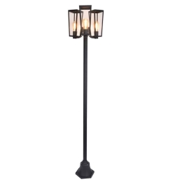 Φωτιστικό Δαπέδου Pine 7196603012 IP44 3xE27 198,6x35,3x35,3 Matt Black Lutec