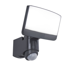 Προβολέας Τοίχου Sunshine 7625601345 IP44 Led 5000K Με Αισθητήρα Κίνησης 24,5x20x18 Charcoal Grey Lutec