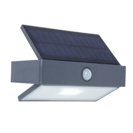 Φωτιστικό Τοίχου Ηλιακό Arrow 6910601335 IP44 Led 5000K Με Αισθητήρα Κίνησης 10,9x7,4x17,6cm Grey Lutec