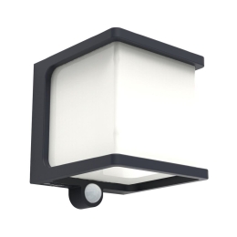 Φωτιστικό Τοίχου Ηλιακό Doblo 6940101125 IP54 Led 4000K Με Αισθητήρα Κίνησης 12,9x11x11cm Dark Grey Lutec
