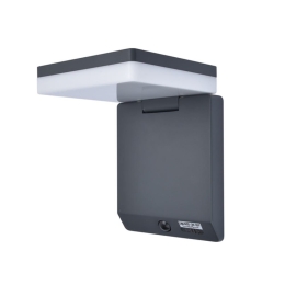 Φωτιστικό Τοίχου Ηλιακό Moze 6943101012 IP44 Led 4000K Με Αισθητήρα Κίνησης 19,5x15x14cm Matt Black Lutec