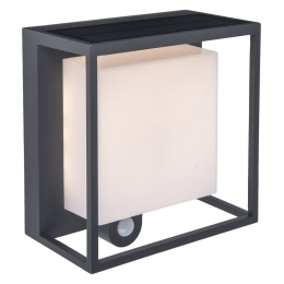 Φωτιστικό Τοίχου Ηλιακό Curtis 6934601118 IP54 Led 3000K 19x16,5x95cm Dark Grey Lutec