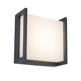 Φωτιστικό Τοίχου Qubo 5195401118 IP54 Led 3000K 14x7,2x14cm Dark Grey Lutec
