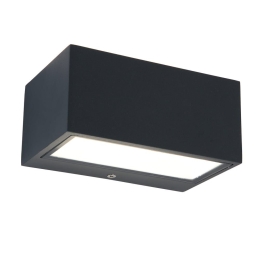 Φωτιστικό Τοίχου Gemini Small 5189102118 IP54 Led 4000K 6,5x8,9x14cm Dark Grey Lutec