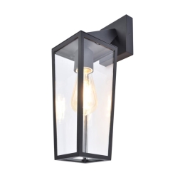 Φωτιστικό Τοίχου - Απλίκα Pine 5296602012 IP44 E27 40x18,8x12cm Matt Black Lutec