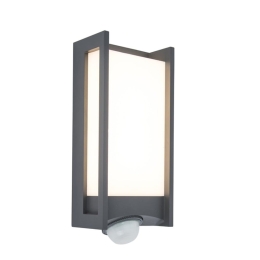 Φωτιστικό Τοίχου Qubo 5193002118 IP54 Led 3000K Με Αισθητήρα Κίνησης 7,6x27x11cm Dark Grey Lutec