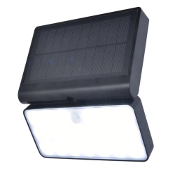Φωτιστικό Τοίχου Ηλιακό Tuda 6935501330 IP44 Led 2700K-6500K Lutec Connect Με Αισθητήρα Κίνησης 18x18,2x11,1cm Black Lutec