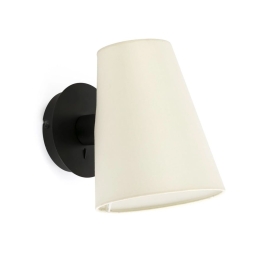 Φωτιστικό Τοίχου - Απλίκα Lupe 20031-88 E27 max 15W Black-Beige Faro Barcelona